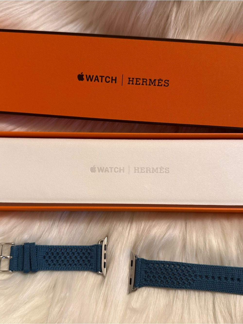 Apple Watch Hermès - 45mm Bleu Jean Tricot Single Tour